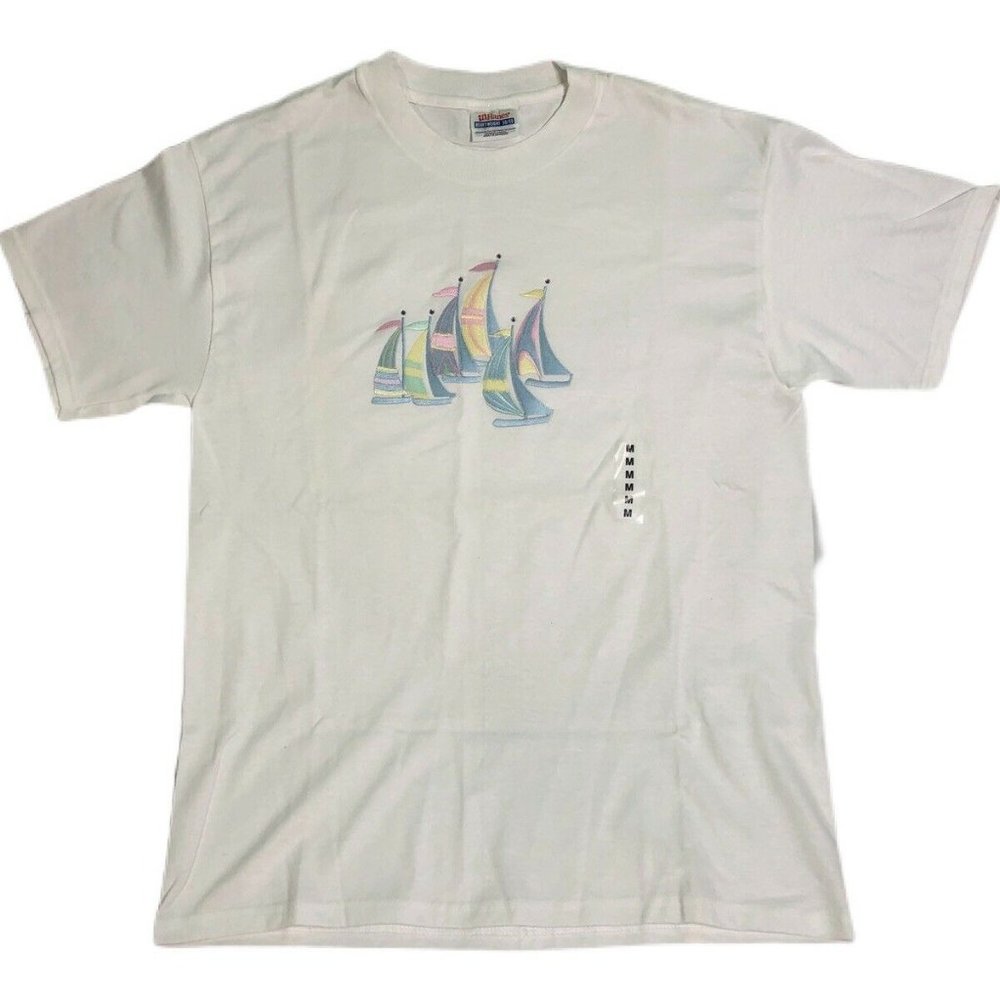 Ladies Embroidered Sailboat Shirt NEW